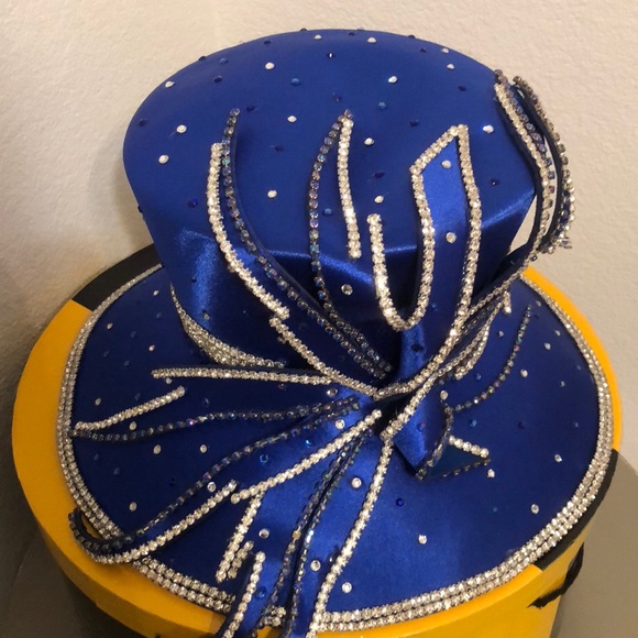 royal blue church hat